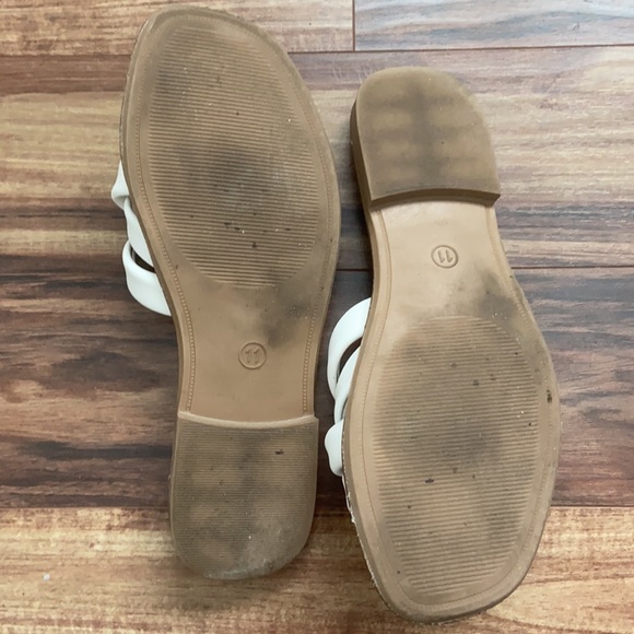 White Slip On Sandals - Picture 4 of 4